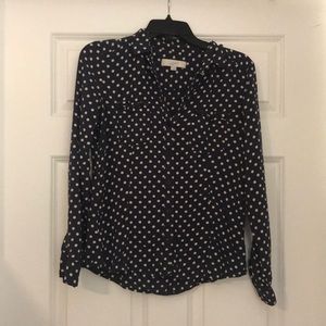 LOFT polka dot button down